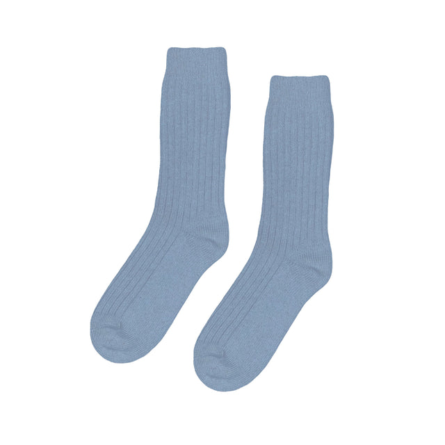 Merino Wool Blend Sock Stone Blue - marsclothing