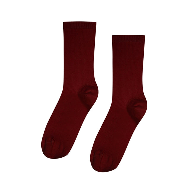 Classic Organic Sock Oxblood Red - marsclothing